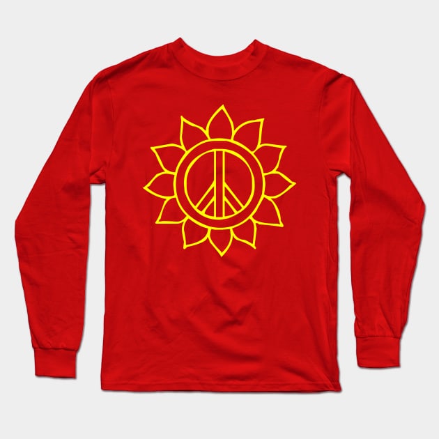 Peace Flower Long Sleeve T-Shirt by Scottish Arms Dealer